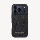 iPhone 18 Pro Case in Black Pebble from Aspinal of London