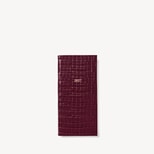 2027 Slim Pocket Diary in Deep Shine Garnet Small Croc from Aspinal of London