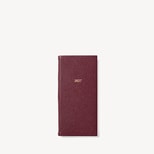2027 Slim Pocket Diary in Garnet Pebble from Aspinal of London