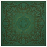 Lancashire Rose Silk Scarf in Emerald Pure Silk from Aspinal of London