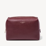 London Toiletry Bag in Garnet Pebble from Aspinal of London