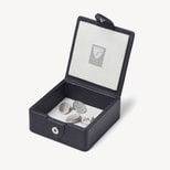 Stud Box in Navy Pebble from Aspinal of London