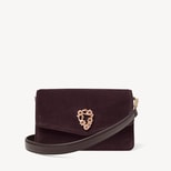 Eliza Clutch in Plum Velvet from Aspinal of London