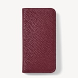 iPhone 16 Pro Magnetic Card Case in Garnet Pebble from Aspinal of London