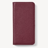 iPhone 16 Pro Max Magnetic Card Case in Garnet Pebble from Aspinal of London