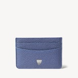 Slim Credit Card Holder in Bluebell Pebble from Aspinal of London