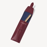 Pen Case in Garnet Pebble from Aspinal of London