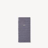 2027 Slim Pocket Diary in Deep Shine Dusky Blue Small Croc from Aspinal of London