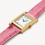 Mayfair® Classic Watch in Deep Shine Pink Croc & 23ct Gold Plated from Aspinal of London