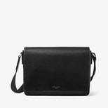 Reporter Messenger in Black Saffiano from Aspinal of London