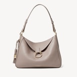 Bella Hobo in Moleskin Milled Pebble from Aspinal of London