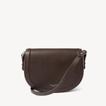 Stella Satchel Crossbody in Chocolate Pebble from Aspinal of London