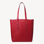 Essential Tote in Cherry Red Pebble from Aspinal of London