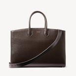 Madison Tote in Chocolate Saffiano from Aspinal of London