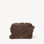 Camera Crossbody in Chocolate Pebble from Aspinal of London
