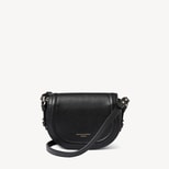 Small Stella Satchel Crossbody in Black Pebble from Aspinal of London