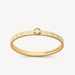 Thin Bee Bangle in Ivory Enamel & 18ct Gold Plated from Aspinal of London