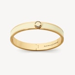 Enamel Bangle in Ivory Enamel & 18ct Gold Plated from Aspinal of London