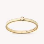 Thin Enamel Bangle in Ivory Enamel & 18ct Gold Plated from Aspinal of London
