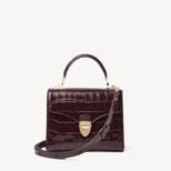 Midi Mayfair® in Deep Shine Amazon Brown Croc from Aspinal of London