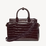 Savannah in Deep Shine Amazon Brown Croc from Aspinal of London