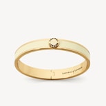 Enamel Bangle in Ivory Enamel & 18ct Gold Plated from Aspinal of London