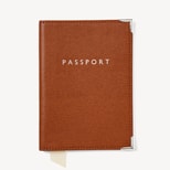 Passport Cover in Tan Saffiano from Aspinal of London