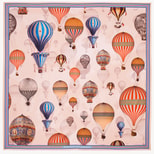 Up Up & Away Silk Scarf in Neutral Pure Silk from Aspinal of London