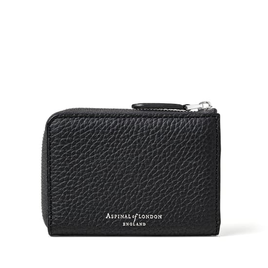 Men's Key Holder Wallet in Black Pebble | Aspinal of London