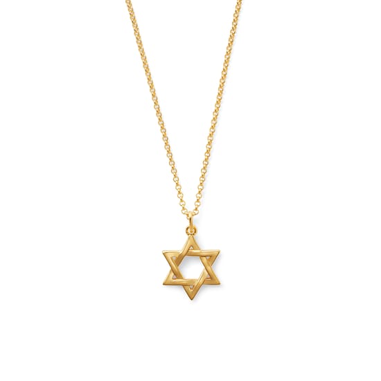 18ct Gold Vermeil Star of David Faith Pendant Necklace | Aspinal 18ct Gold Vermeil Star of David Faith Pendant Necklace | Aspinal