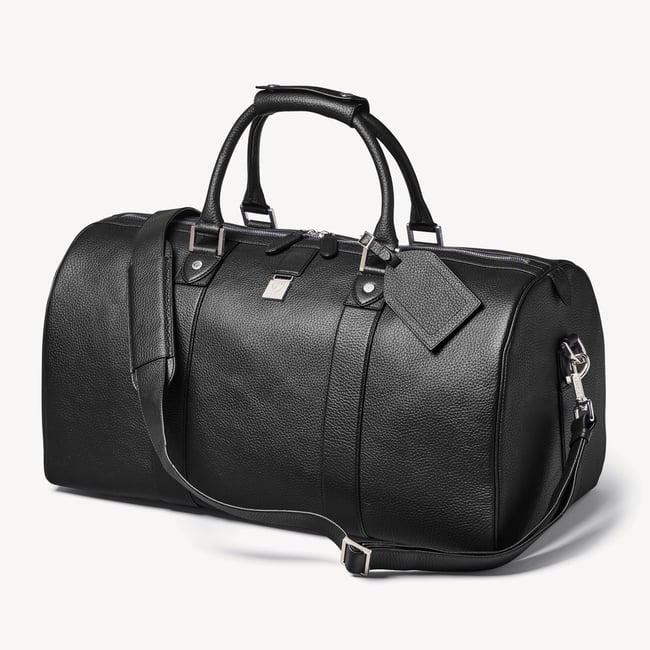 Boston Black Duffle Travel Bag | Aspinal of London