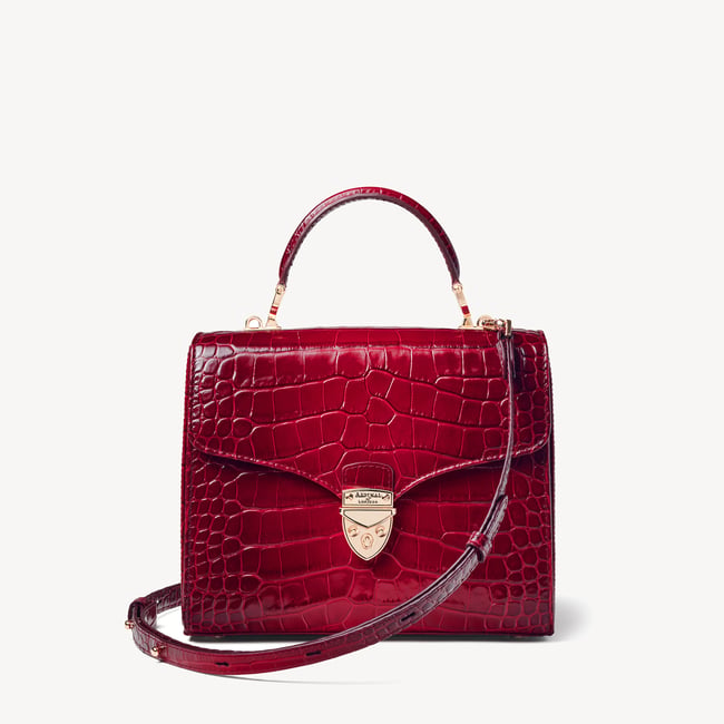 Top Handle Bag: Cherry Ombre Croc Mayfair® Bag | Aspinal