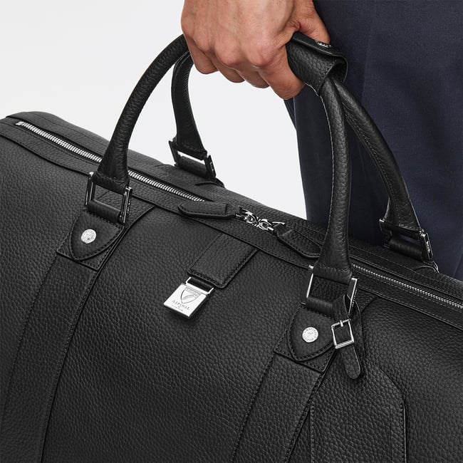 Boston Black Duffle Travel Bag | Aspinal of London