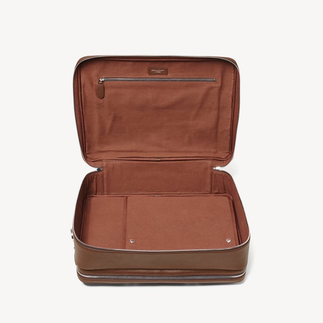 【hermetic × NUBIAN】 travel bag Tobacco Pebble 48hr Mount Street Travel Bag | Aspinal of London