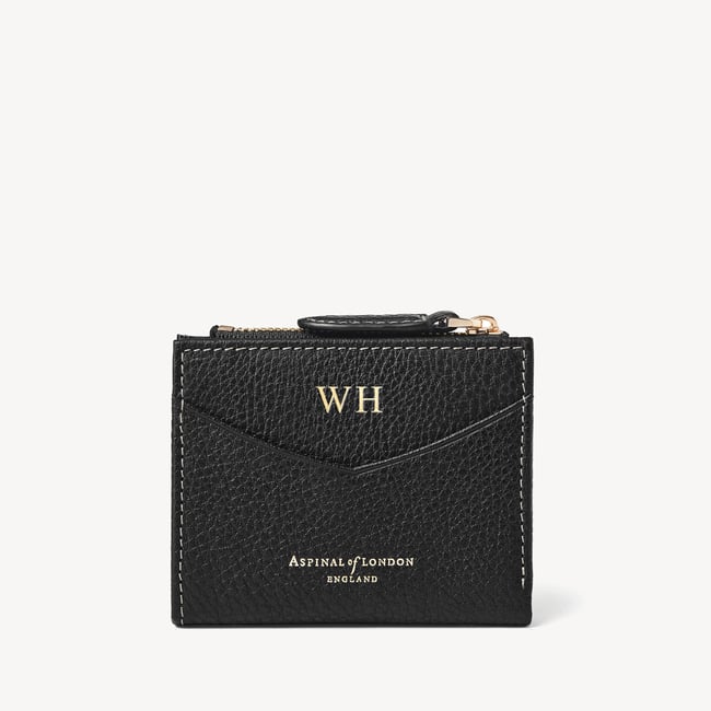 Hudson Multi-Use Pocket Wallet in Black Milled Pebble | Aspinal