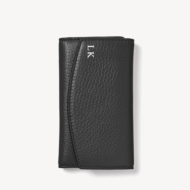 Key Holder in Black Pebble | Aspinal of London