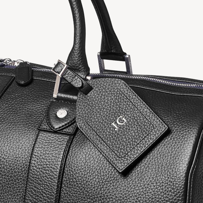 Boston Black Duffle Travel Bag | Aspinal of London