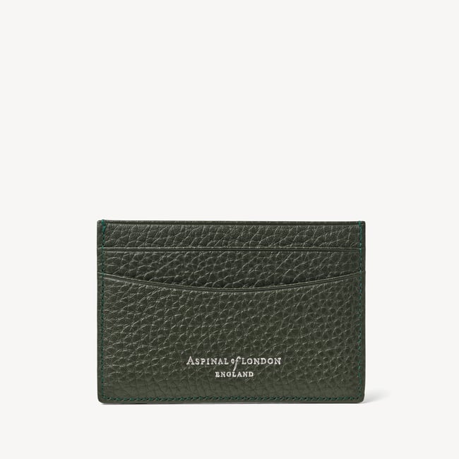 Slim Credit Card Holder in Forest Green | Aspinal of London