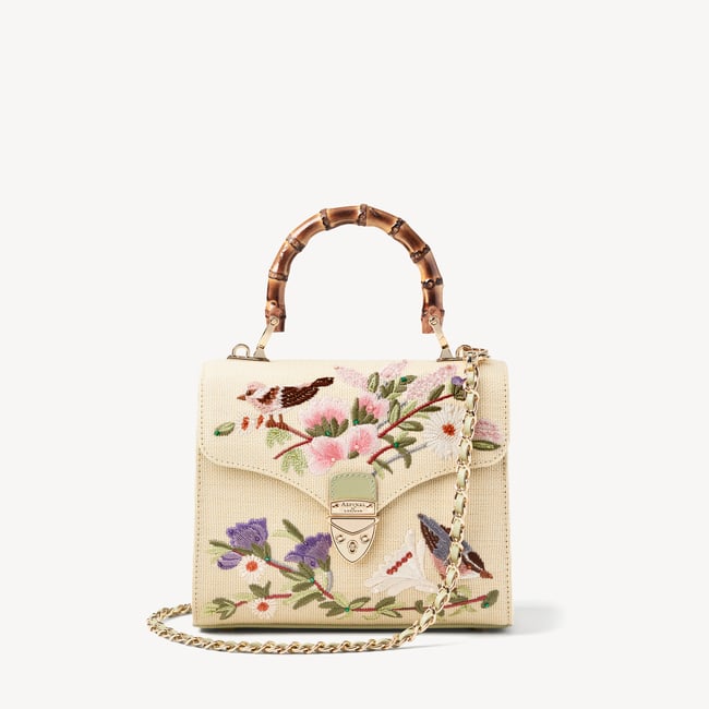 Midi Mayfair® Bag in English Garden Hand Embroidery | Aspinal