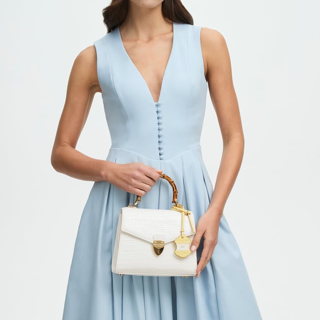 Mayfair® Club Tag in Yellow & Smooth White | Aspinal of London