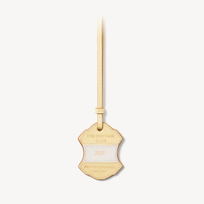Mayfair® Club Tag in Yellow & Smooth White | Aspinal of London