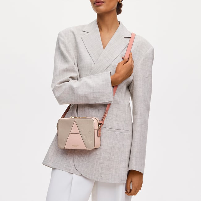 Camera Crossbody Bag in Cloud, Rose & Cherry Pebble | Aspinal