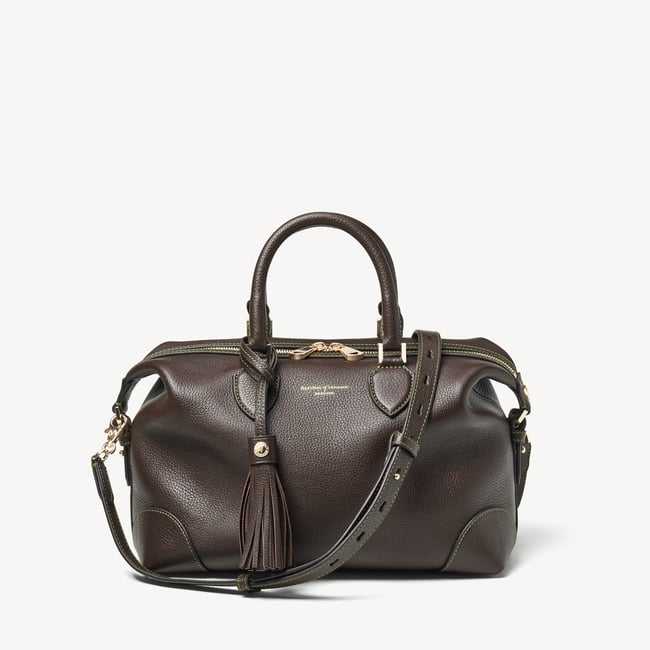 Hudson Midi in Chocolate Milled Pebble | Aspinal of London