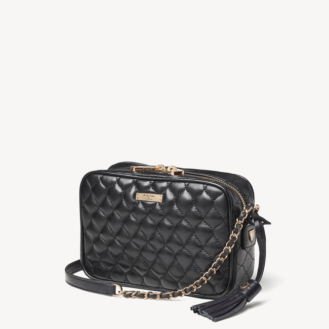 Alice in Black Quilted Nappa | Aspinal of London