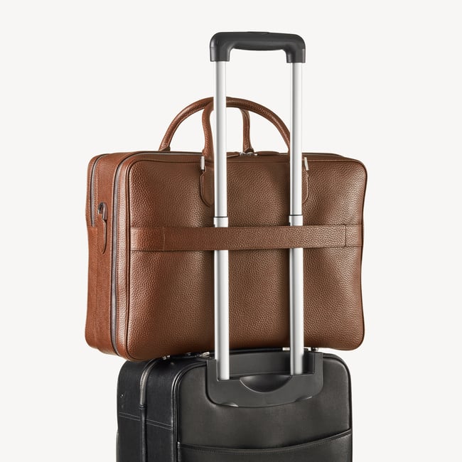 Tobacco Pebble 48hr Mount Street Travel Bag | Aspinal of London