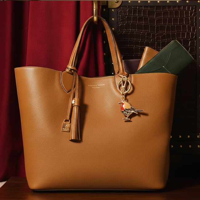 Robin Keyring Charm in Red Enamel & 18ct Gold plated | Aspinal