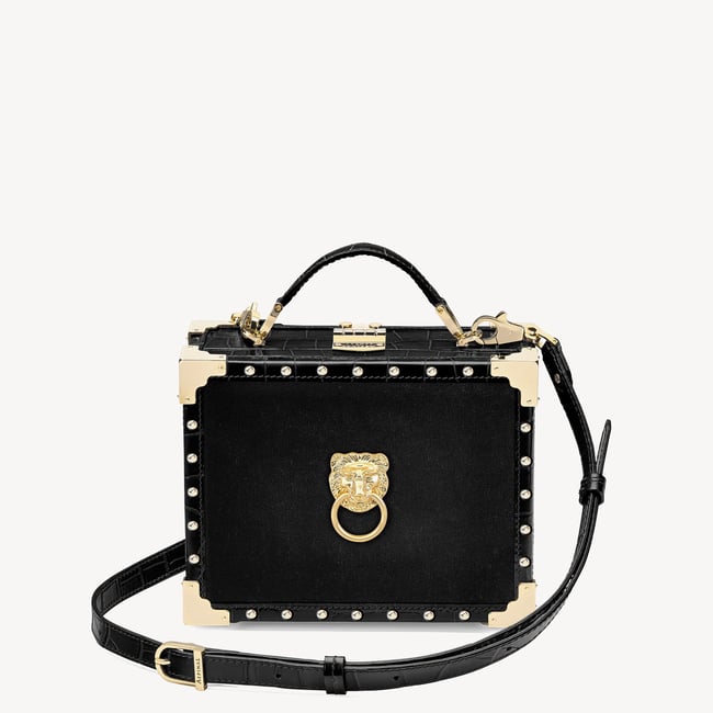 ブラックベルベット&スタッドライオン Trunk | Aspinal of London