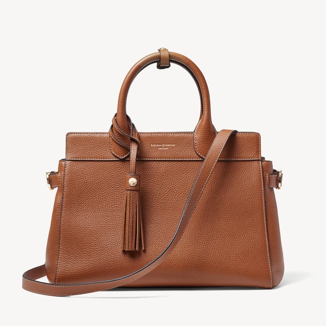 カンスタル バッグボア10 Savannah in Tan Milled Pebble | Aspinal of London