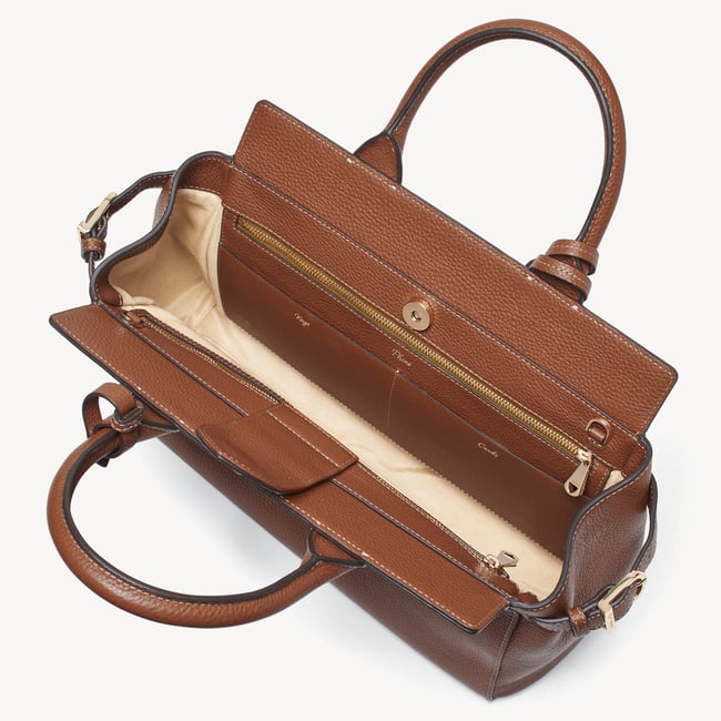 Savannah in Tan Milled Pebble | Aspinal of London