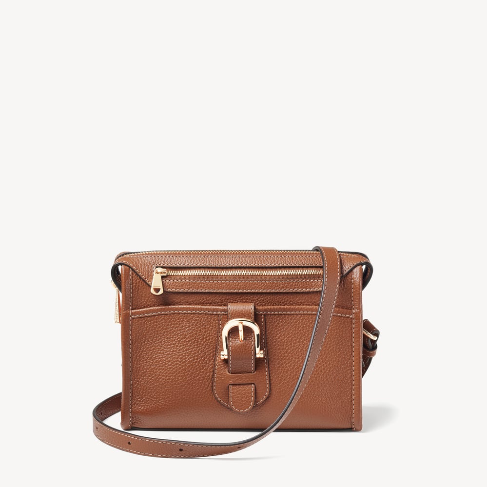 Camera Crossbody in Moleskin Woven Leather | Aspinal of London